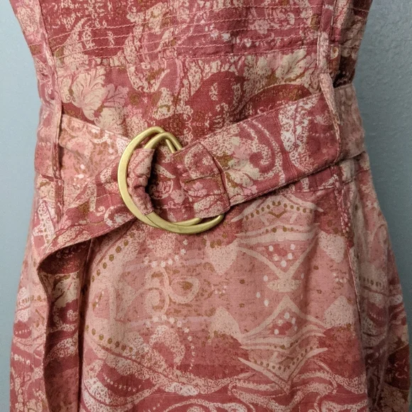 Tapemeasure sleeveless tank dress. Dusty pi - Picture 3 of 5